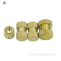 কাস্টম রাউন্ড প্লাস্টিক M8Brass knurled টুপি বাদাম